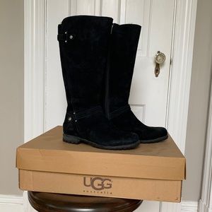 UGG Jillian II black suede boots